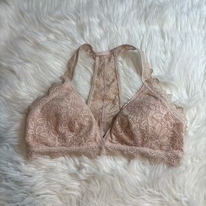 Aerie Pink Lace Racerback Bralette